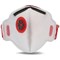 UCair Disposable FFP3 Fold Flat Mask with Exhalation Valve White/Red (Pack of 10)