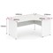 Impulse 1600mm Two-Tone Corner Desk, Right Hand, White Panel End Leg, Maple