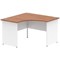 Impulse 1200mm Two-Tone Corner Desk, White Panel End Leg, Walnut