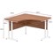 Impulse 1200mm Two-Tone Corner Desk, White Panel End Leg, Walnut
