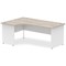 Impulse 1800mm Two-Tone Corner Desk, Left Hand, White Panel End Leg, Grey Oak Impulse 1800mm Two-Tone Corner Desk, Left Hand, White Panel End Leg, Grey Oak