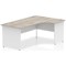 Impulse 1800mm Two-Tone Corner Desk, Right Hand, White Panel End Leg, Grey Oak Impulse 1800mm Two-Tone Corner Desk, Right Hand, White Panel End Leg, Grey Oak