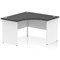 Impulse 1200mm Two-Tone Corner Desk, White Panel End Leg, Black