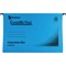 Rexel Crystalfile Flexi Manilla Suspension Files, V Base, Foolscap, Blue, Pack of 50