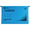 Rexel CrystalFiles FlexiFiles Suspension Files, V Base, 15mm Capacity, Foolscap, Blue, Pack of 50