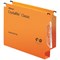 Rexel Crystalfile Classic Manilla Lateral Suspension Files, 330mm Width, 30mm Square Base, Orange, Pack of 25