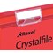 Rexel Crystalfile Extra Polypropylene Suspension Files, V Base, Foolscap, Red, Pack of 25