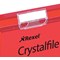 Rexel CrystalFiles Extra Suspension Files, V Base, 15mm Capacity, Foolscap, Red, Pack of 25