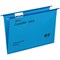 Rexel CrystalFiles Extra Suspension Files, V Base, 15mm Capacity, Foolscap, Blue, Pack of 25