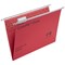 Rexel CrystalFiles Classic Suspension Files, V Base, 15mm Capacity, Foolscap, Red, Pack of 50