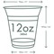 Vegware Cold Cup, 341ml, Clear, Pack of 1000