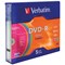 Verbatim DVD-R Colour Writable Blank DVDs, Cased, 4.7gb/120min Capacity, Pack of 5