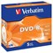 Verbatim DVD-R AZO Writable Blank DVDs, Cased, 4.7gb/120min Capacity, Pack of 5 Verbatim DVD-R AZO Writable Blank DVDs, Cased, 4.7gb/120min Capacity, Pack of 5