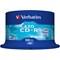 Verbatim CD-R AZO Crystal Writable Blank CDs, Spindle, 700mb/80min Capacity, Pack of 50