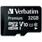 Verbatim Premium Micro SDHC Memory Card with Adapter, 32GB