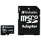 Verbatim Pro Micro SDXC Memory Card with Adapter, 64GB