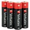 Verbatim AA Alkaline Batteries, Pack of 4