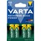 Varta Rechargeable AA Batteries, Pack of 4 Varta Rechargeable AA Batteries, Pack of 4