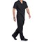 Cherokee Professional V-Neck Scrub Top, Black, XS