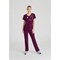 Skechers Female V Neck Scrub Top, Wine, Small