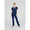 Skechers Female V Neck Scrub Top, Navy, 2XS