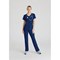 Skechers Female V Neck Scrub Top, Navy, Medium
