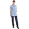Work in Style Female Nursing Tunic, Sky with White Trim, 50 Inch