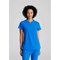 Work in Style Female Nursing Tunic, Navy with Purple Trim, 36 Inch