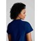 Work in Style Female Nursing Tunic, Navy with Purple Trim, 44 Inch