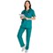 Dickies Signature V-neck Scrub Top, Hunter Green, 2XL