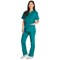 Dickies Signature V-neck Scrub Top, Hunter Green, Small