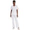 Dickies Signature V-neck Scrub Top, White, Large