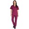 Dickies Signature V-neck Scrub Top, Wine Red, XS