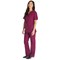 Dickies Signature V-neck Scrub Top, Wine Red, XS
