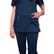 Cherokee WW610 Revolution Mock Wrap Top, Navy, Medium