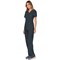 Cherokee WW610 Revolution Mock Wrap Top, Pewter, 2XL