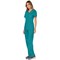 Cherokee WW610 Revolution Mock Wrap Top, Teal Blue, Medium