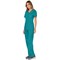Cherokee WW610 Revolution Mock Wrap Top, Teal Blue, XL
