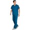 Dickies Signature Unisex Scrub Top, Caribbean Blue, 2XS