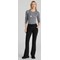 Skechers Slip-ins Glide Knit Flare Scrub Trousers, Black, Large, Regular Leg