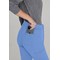 Skechers Slip-ins Glide Knit Flare Scrub Trousers, Ceil Blue, 2XS, Short Leg