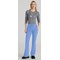 Skechers Slip-ins Glide Knit Flare Scrub Trousers, Ceil Blue, Medium, Short Leg