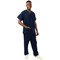 334LW Unisex Lightweight Scrub Top, Navy, Size Medium