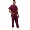 334LW Unisex Lightweight Scrub Top, Maroon, Size Small