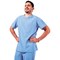 Key Scrubs KEYTU100 Eco Stretch Atlantic Scrub Top, Ceil Blue, Size Large
