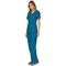Cherokee WW610 Revolution Mock Wrap Top, Caribbean Blue, Medium