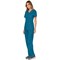 Cherokee WW610 Revolution Mock Wrap Top, Caribbean Blue, Small
