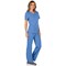 Cherokee WW610 Revolution Mock Wrap Top, Ceil Blue, Large