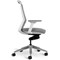 Bestuhl J1 White Frame Mesh Task Chair, Height Adjustable Arms, Grey