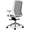 Bestuhl J1 White Frame Mesh Task Chair, Height Adjustable Arms, Grey